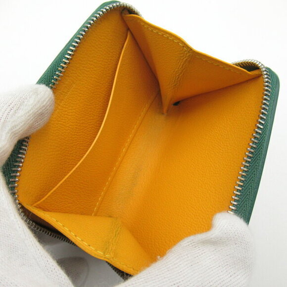 Goyard canvas Wallet green - Picture 5 of 8